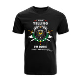 Durie Tartan Crest T-shirt - I'm not yelling style
